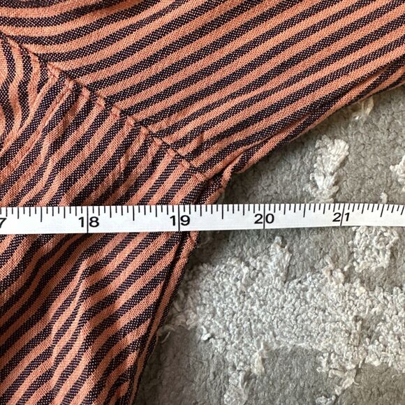 Women’s Soft Surroundings Sasha Tunic Top Button Up Coral‎ Navy Size Small - Picture 7 of 9